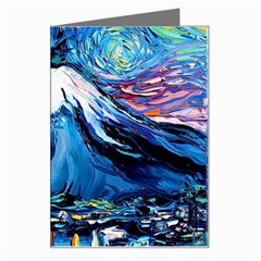 Mount Fuji Art Starry Night Van Gogh Greeting Card by Modalart