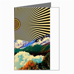 Surreal Art Psychadelic Mountain Greeting Card by Modalart