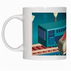 Bridge Transportation Train Toys White Mug by Modalart