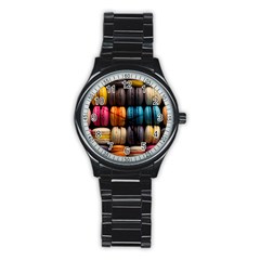 Macaroon Sweet Treat Stainless Steel Round Watch by Pakjumat