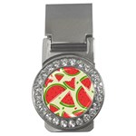 Cute Watermelon Seamless Pattern Money Clips (CZ)  Front