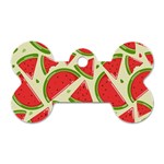 Cute Watermelon Seamless Pattern Dog Tag Bone (Two Sides) Front