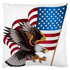 American Eagle Clip Art Large Premium Plush Fleece Cushion Case (one Side) by Maspions