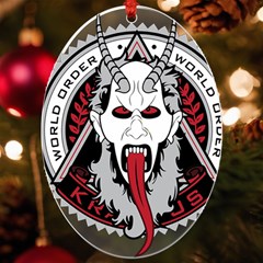 Krampus Uv Print Acrylic Ornament Oval by Maspions