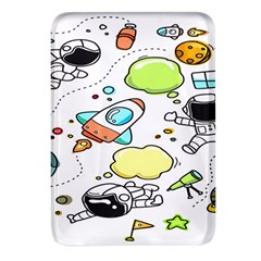 Sketch Cartoon Space Set Rectangular Glass Fridge Magnet (4 Pack) by Hannah976