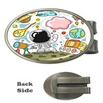 Sketch Cute Child Funny Money Clips (Oval)  Front