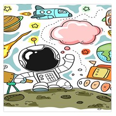 Sketch Cute Child Funny Square Satin Scarf (36  X 36 ) by Hannah976