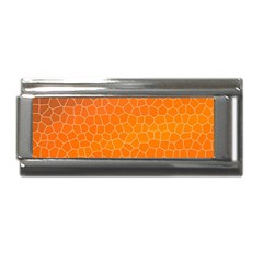 Orange Mosaic Structure Background Superlink Italian Charm (9mm) by Hannah976