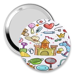 Baby Equipment Child Sketch Hand 3  Handbag Mirrors by Hannah976