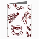 Red And White Christmas Breakfast  Greeting Card Left