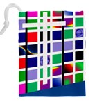 Color Graffiti Pattern Geometric Drawstring Pouch (4XL) Back