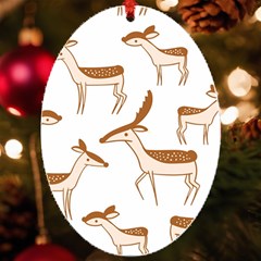 Seamless Deer Pattern Design Uv Print Acrylic Ornament Oval by Hannah976