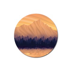 Landscape Nature Mountains Sky Magnet 3  (round) by Hannah976