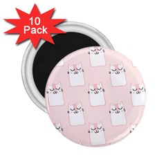 Pattern Pink Cute Sweet Fur Cats 2 25  Magnets (10 Pack)  by Sarkoni