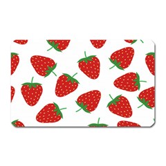 Seamless Pattern Fresh Strawberry Magnet (rectangular) by Sarkoni