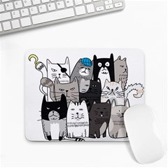 Cute Cat Hand Drawn Cartoon Style Small Mousepad by Grandong