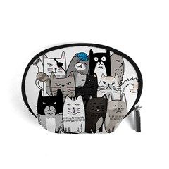 Cute Cat Hand Drawn Cartoon Style Accessory Pouch (small) by Grandong