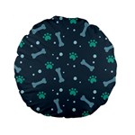 Bons Foot Prints Pattern Background Standard 15  Premium Flano Round Cushions Front