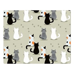 Cute Cat Seamless Pattern Two Sides Premium Plush Fleece Blanket (large) by Apen