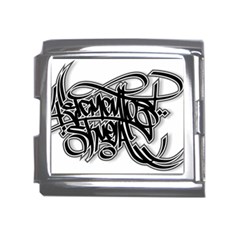 Hip Hop Music Drawing Art Graffiti Mega Link Italian Charm (18mm) by Sarkoni