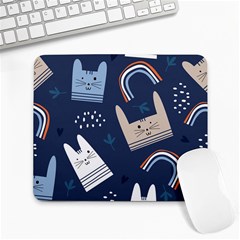 Colorful Cute Cats Seamless Pattern Large Mousepad by Bedest