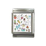 Doodle Fun Food Drawing Cute Italian Charm (13mm) Front