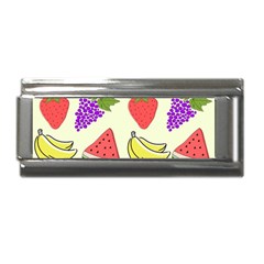 Fruits Pattern Background Food Superlink Italian Charm (9mm) by Apen