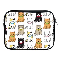 Cat Kitten Seamless Pattern Apple Ipad 2/3/4 Zipper Cases by Grandong