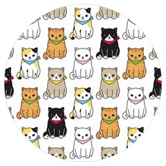 Cat Kitten Seamless Pattern Uv Print Acrylic Ornament Round by Grandong