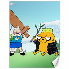 Adventure Time Finn And Jake Cartoon Network Parody Canvas 36  X 48  by Sarkoni