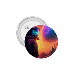 Illustration Trippy Psychedelic Astronaut Landscape Planet Mountains 1 75  Buttons by Sarkoni