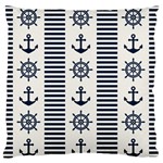 Nautical Seamless Pattern Vector Illustration Large Premium Plush Fleece Cushion Case (Two Sides) Front