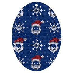 Santa Clauses Wallpaper Uv Print Acrylic Ornament Oval by artworkshop