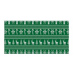 Wallpaper Ugly Sweater Backgrounds Christmas Satin Wrap 35  X 70  by artworkshop