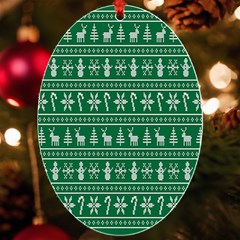 Wallpaper Ugly Sweater Backgrounds Christmas Uv Print Acrylic Ornament Oval by artworkshop