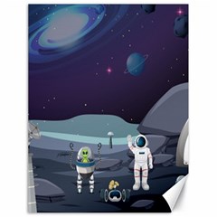 Alien Astronaut Scene Canvas 18  X 24  by Bedest