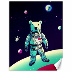 Bear Astronaut Futuristic Canvas 12  X 16  by Bedest