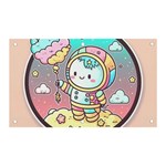 Boy Astronaut Cotton Candy Banner and Sign 5  x 3  Front