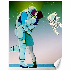 Astronaut Kiss Space Baby Canvas 12  X 16  by Bedest