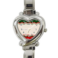 Merry Christmas Happy New Year Heart Italian Charm Watch by artworkshop