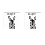 Donkey Ass Funny Nice Cute Floppy Cufflinks (Square) Front(Pair)