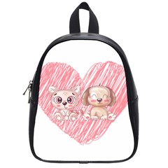 Cat Kitten Feline Pet Animal Cute School Bag (small) by Sarkoni