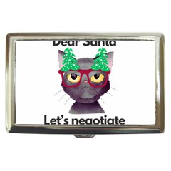 Cute Cat Glasses Christmas Tree Cigarette Money Case by Sarkoni