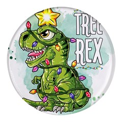 Dinosaur T-rex Dino Tyrannasaurus Round Glass Fridge Magnet (4 Pack) by Sarkoni