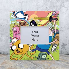 Adventure Time Finn  Jake White Box Photo Frame 4  X 6  by Bedest