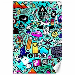 Graffiti Pop Art Crazy Retro Canvas 24  X 36  by Bedest