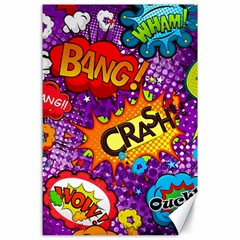 Crash Bang Adventure Time Art Boom Graffiti Canvas 24  X 36  by Bedest