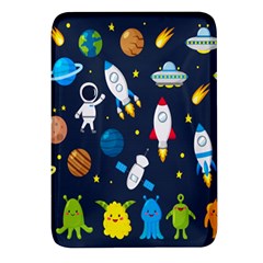 Big Set Cute Astronauts Space Planets Stars Aliens Rockets Ufo Constellations Satellite Moon Rover V Rectangular Glass Fridge Magnet (4 Pack) by Hannah976