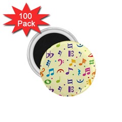 Seamless Pattern Musical Note Doodle Symbol 1 75  Magnets (100 Pack)  by Hannah976