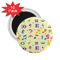 Seamless Pattern Musical Note Doodle Symbol 2 25  Magnets (10 Pack)  by Hannah976